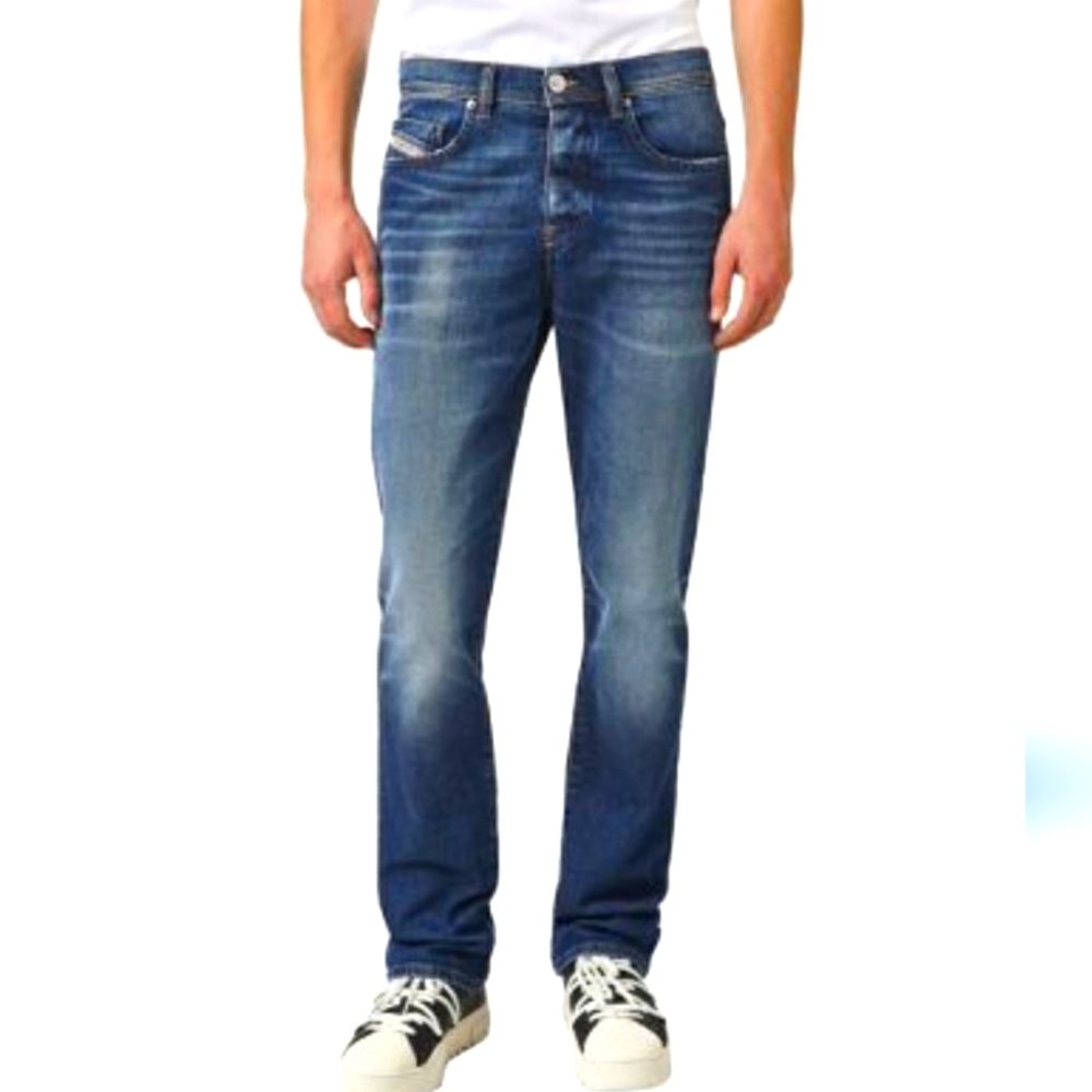 Diesel Waykee Regular Straight Leg Jeans Medium Fade Wash Sz 30x32